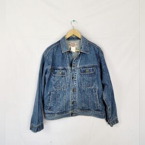 Men's Large Vintage Wrangler Rugged Wear Classic Blue Denim Jacket